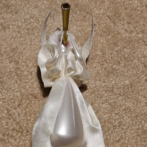 RARE VINTAGE SOFFIERIA DE CARLINI HEAVENLY ANGEL WINGS HORN CHRISTMAS ORNAMENT - Picture 5 of 13
